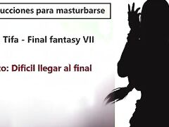 JOI hentai en espanol, Tifa te ha descubierto. Completo.